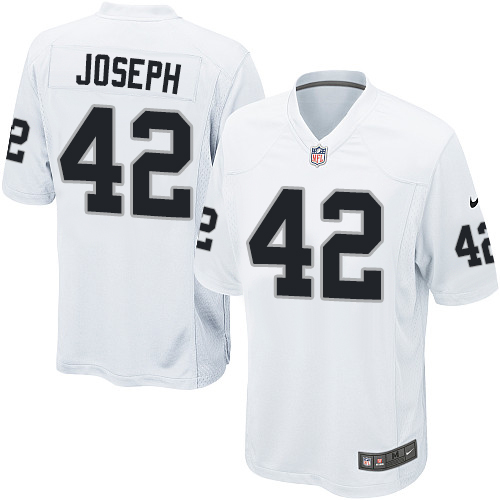 Men's Game Karl Joseph Nike Jersey White Road - #42 NFL Oakland Raiders